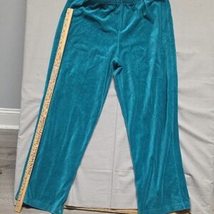 Hot Cotton Turquoise Velour Pants